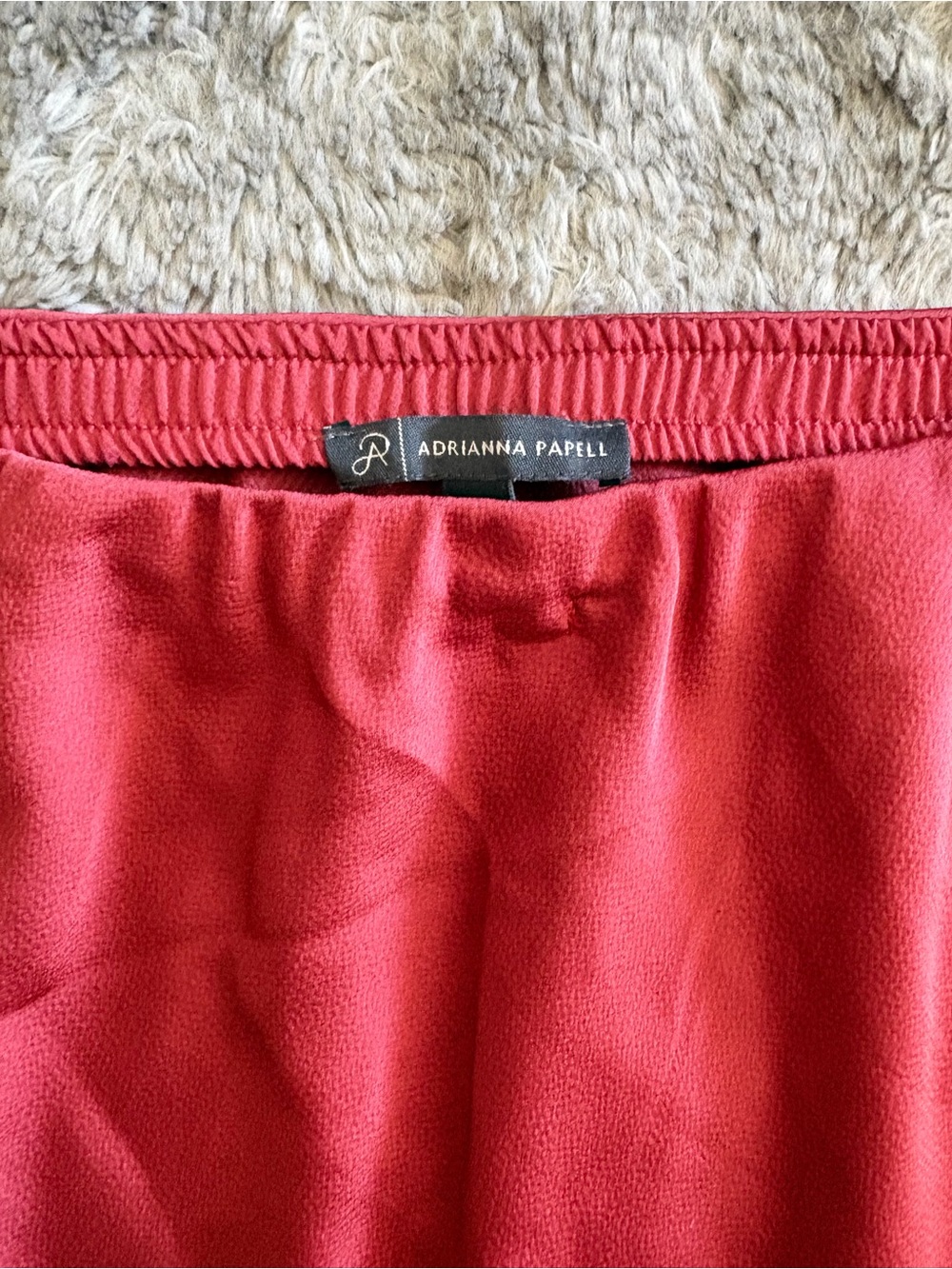 Adrianna Papell Dusty Rose Satin Midi Skirt - Picture 5 of 10